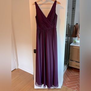 Kennedy Blue Dark Purple Maxi Chiffon Bridesmaid Dress Size 8